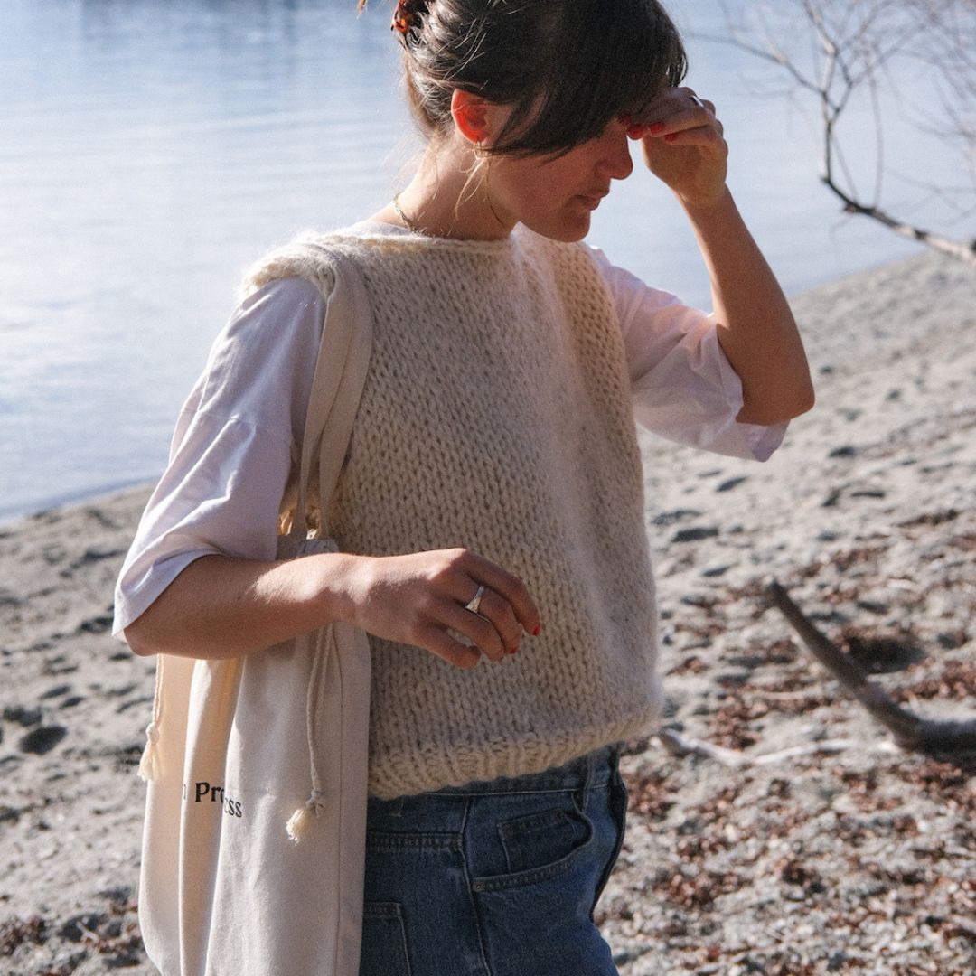 beginner knitting vest