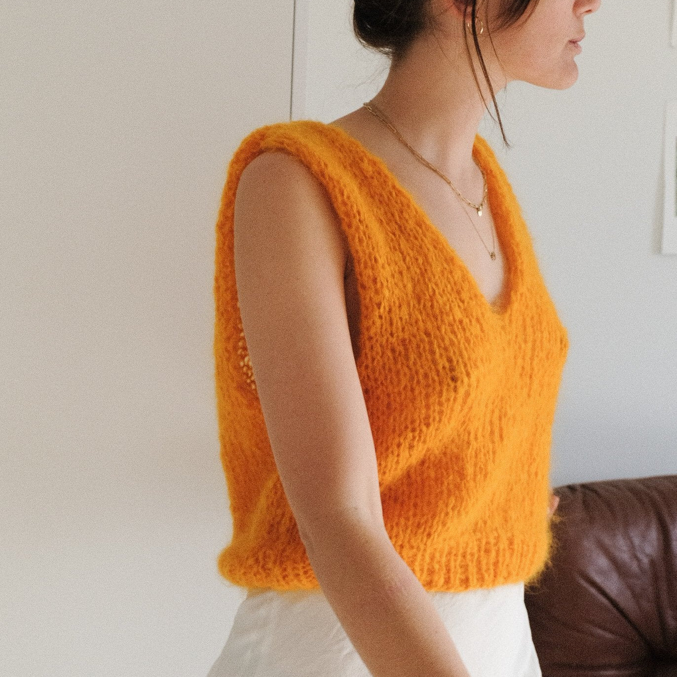 v-neck vest knitting pattern