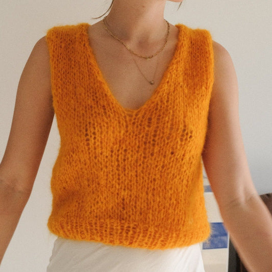 v-neck vest knitting pattern