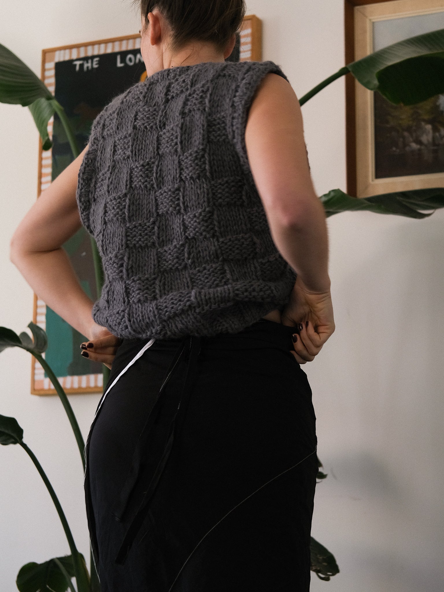 Checkerboard Vest Knitting Kit