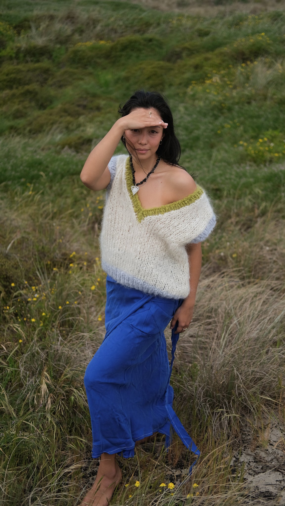 Boyfriend V-Neck Vest Knitting Pattern Only