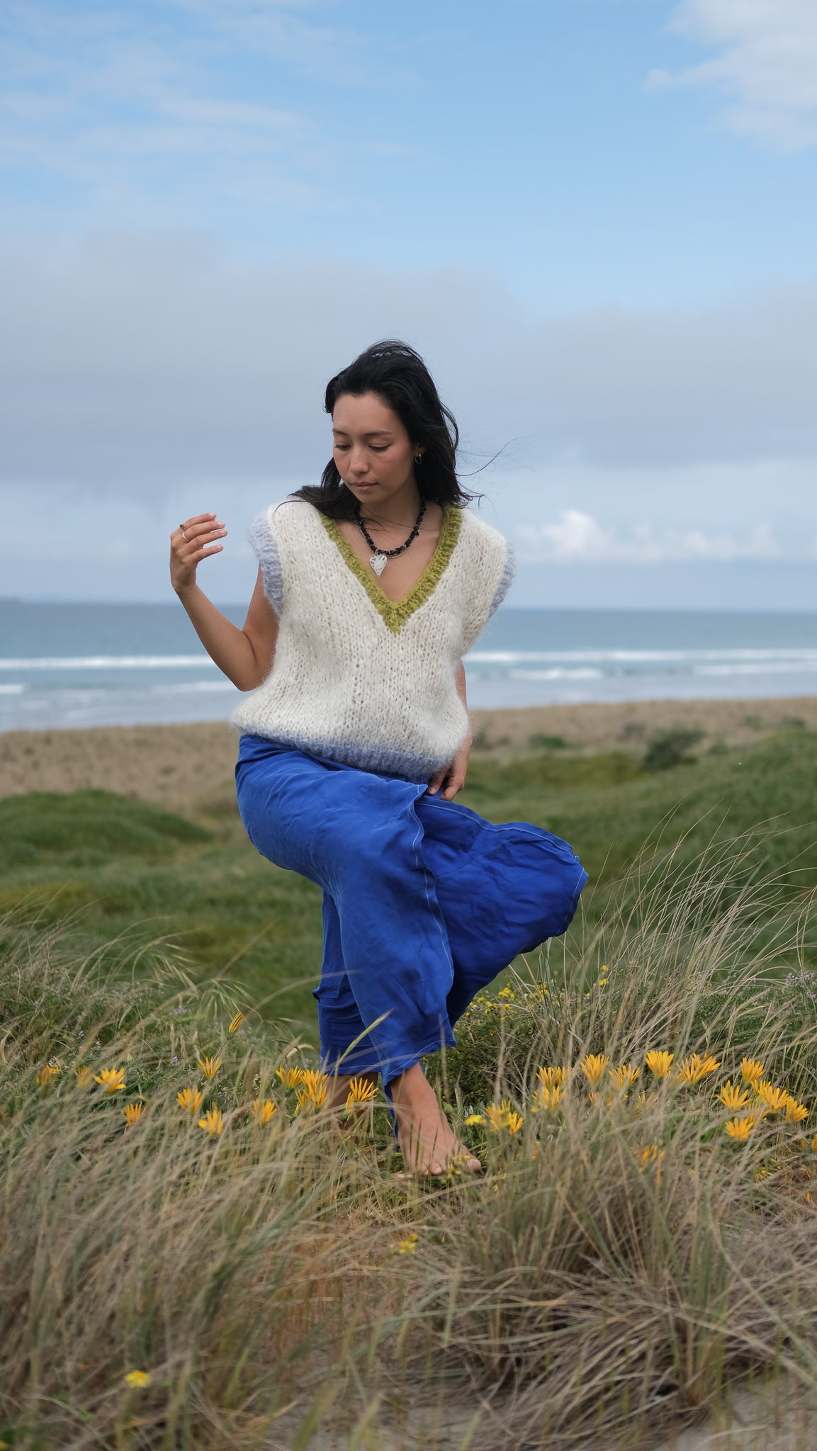 Boyfriend V-Neck Vest Knitting Pattern Only
