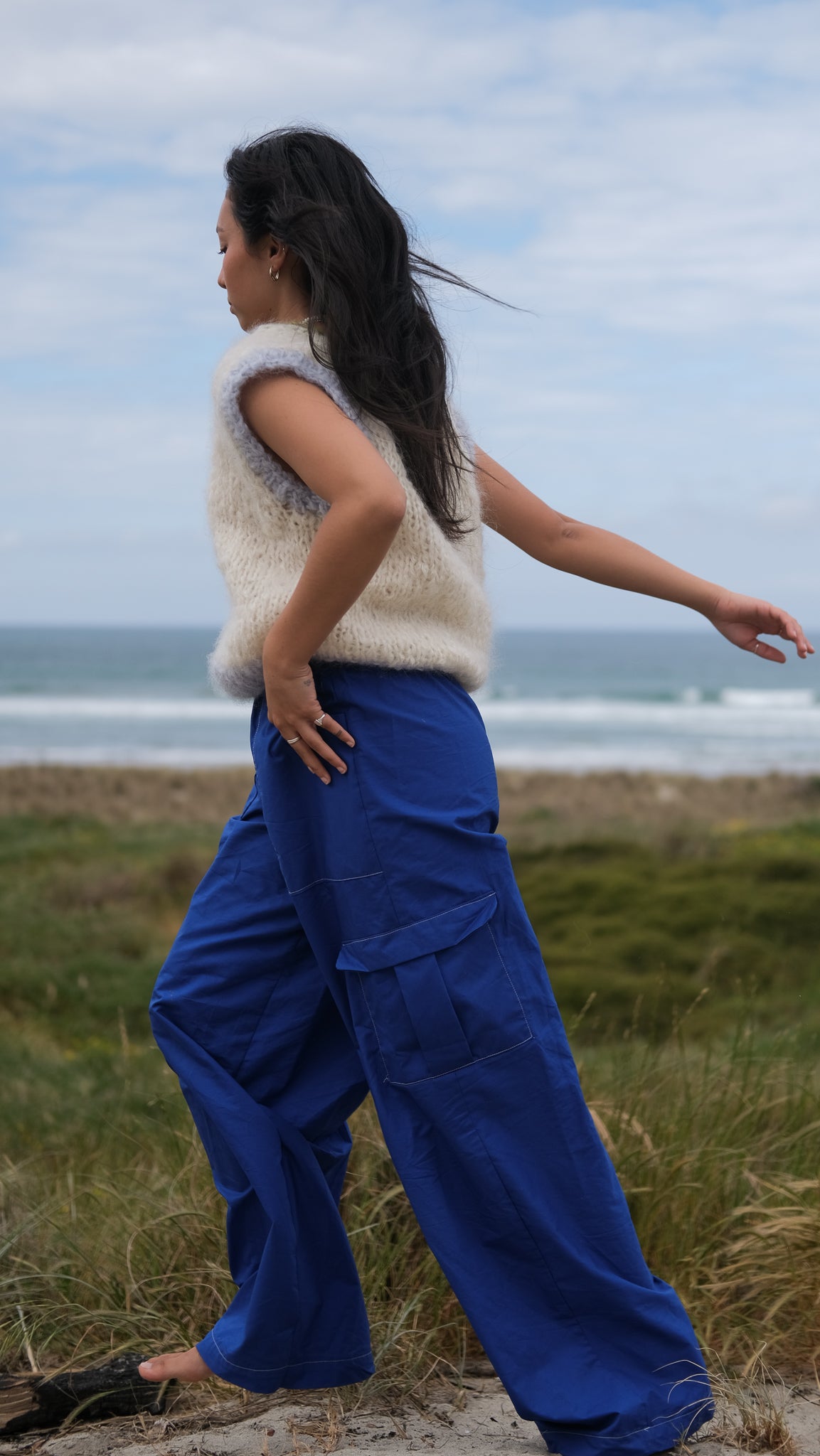 Boyfriend V-Neck Vest Knitting Pattern Only