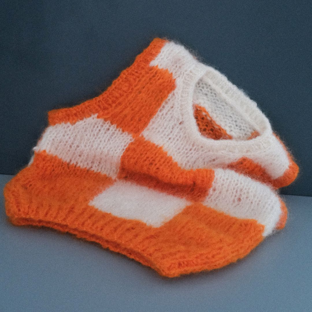 Checkered Vest Knitting Pattern