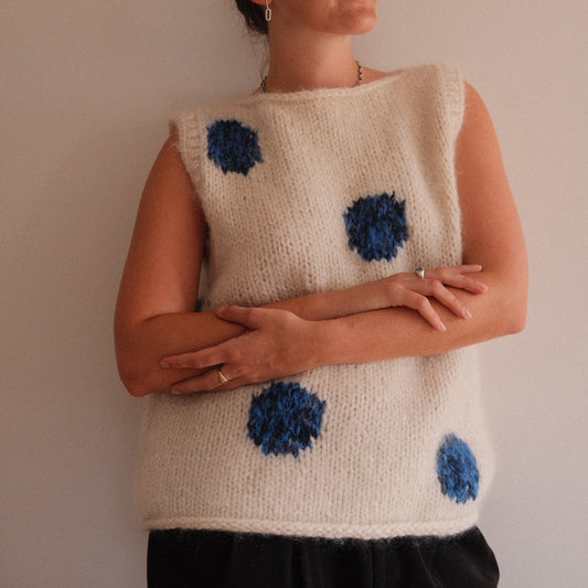 Polka Dot Vest Knitting Pattern