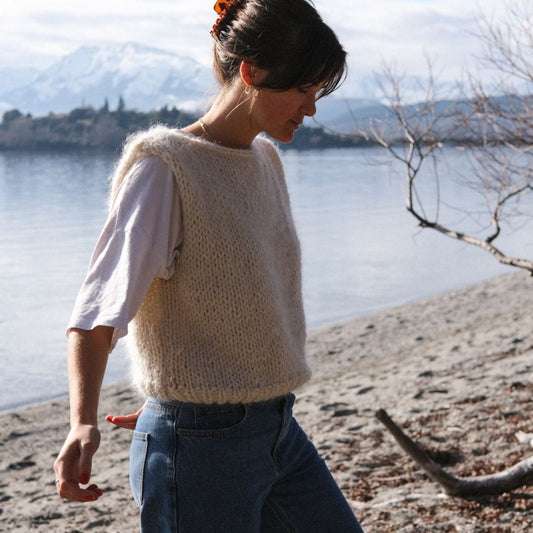 Boatneck Vest Knitting Kit