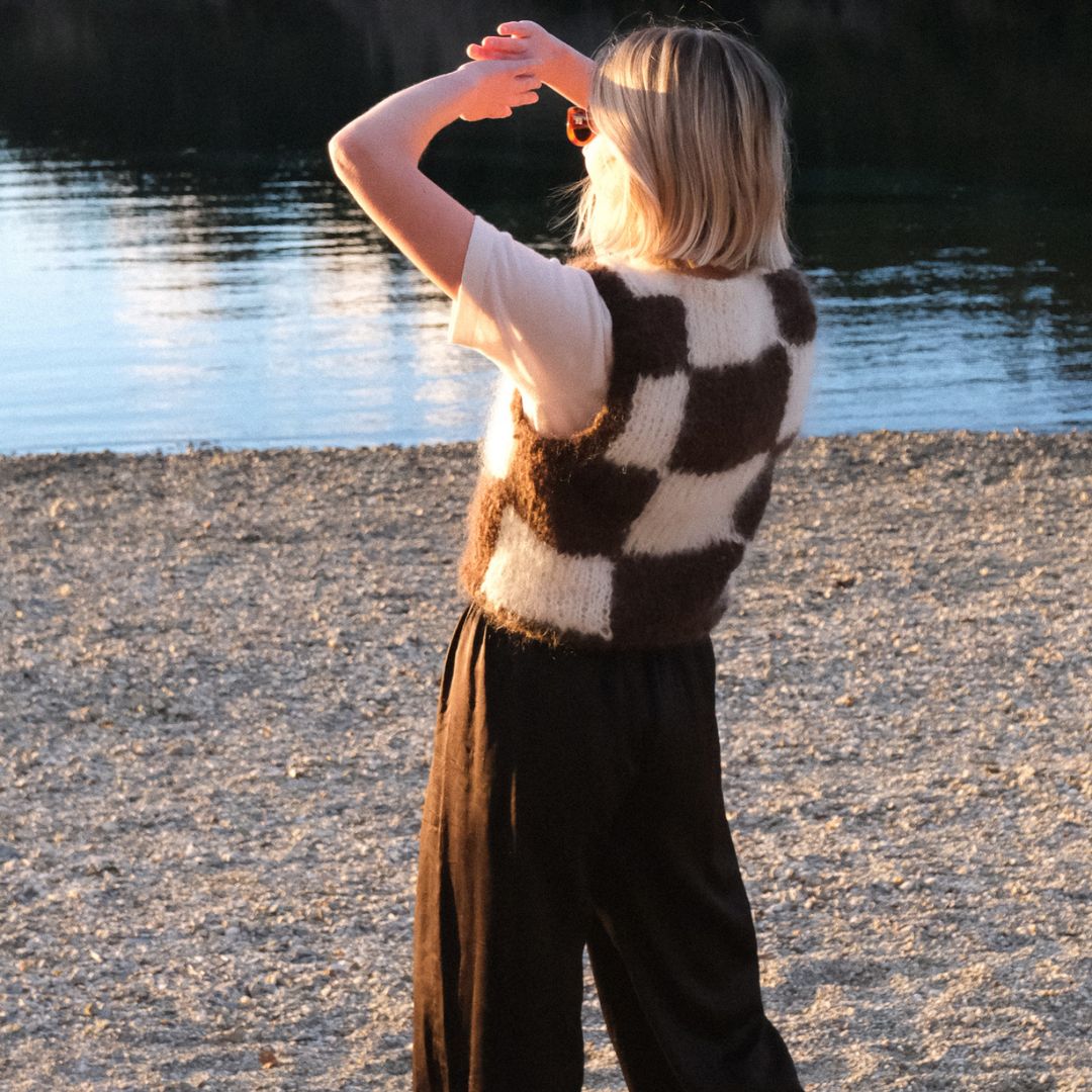 Checkered Vest Knitting Pattern