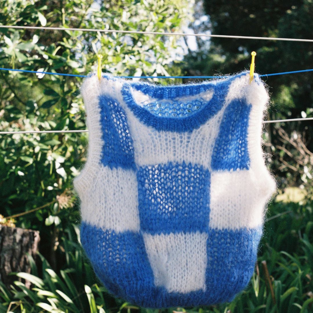 Checkered Vest Knitting Pattern