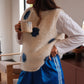 Polka Dot Vest Knitting Pattern