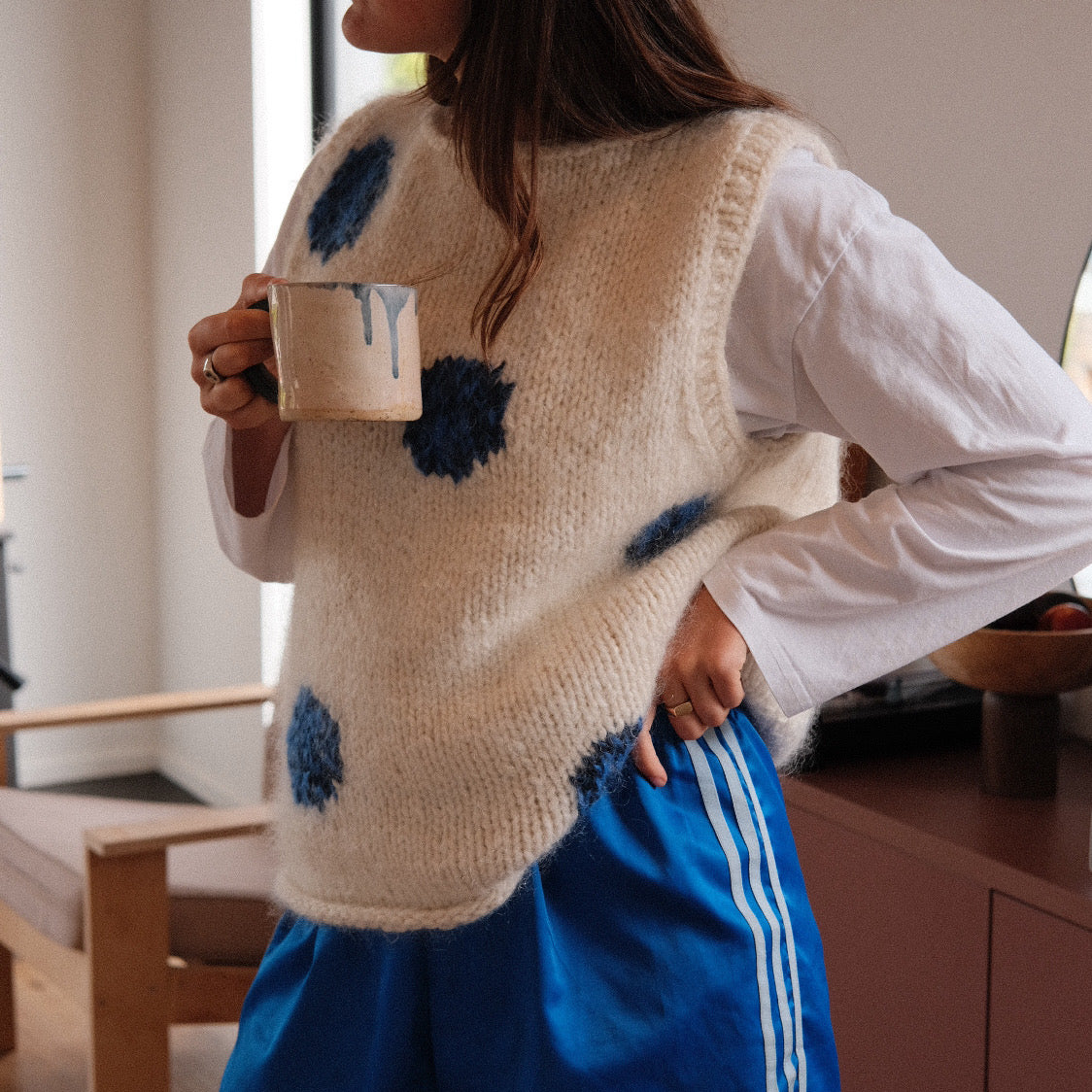 Polka Dot Vest Knitting Pattern