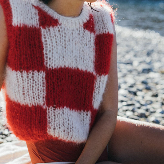 Checkered Vest Knitting Pattern
