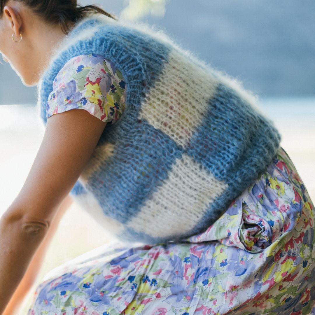 Checkered Vest Knitting Pattern