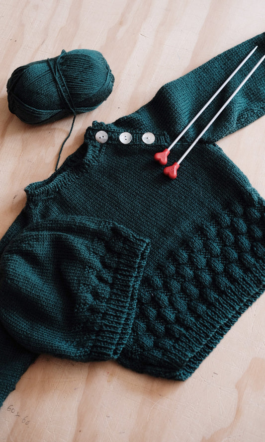 Raglan Baby Sweater Knitting Kit