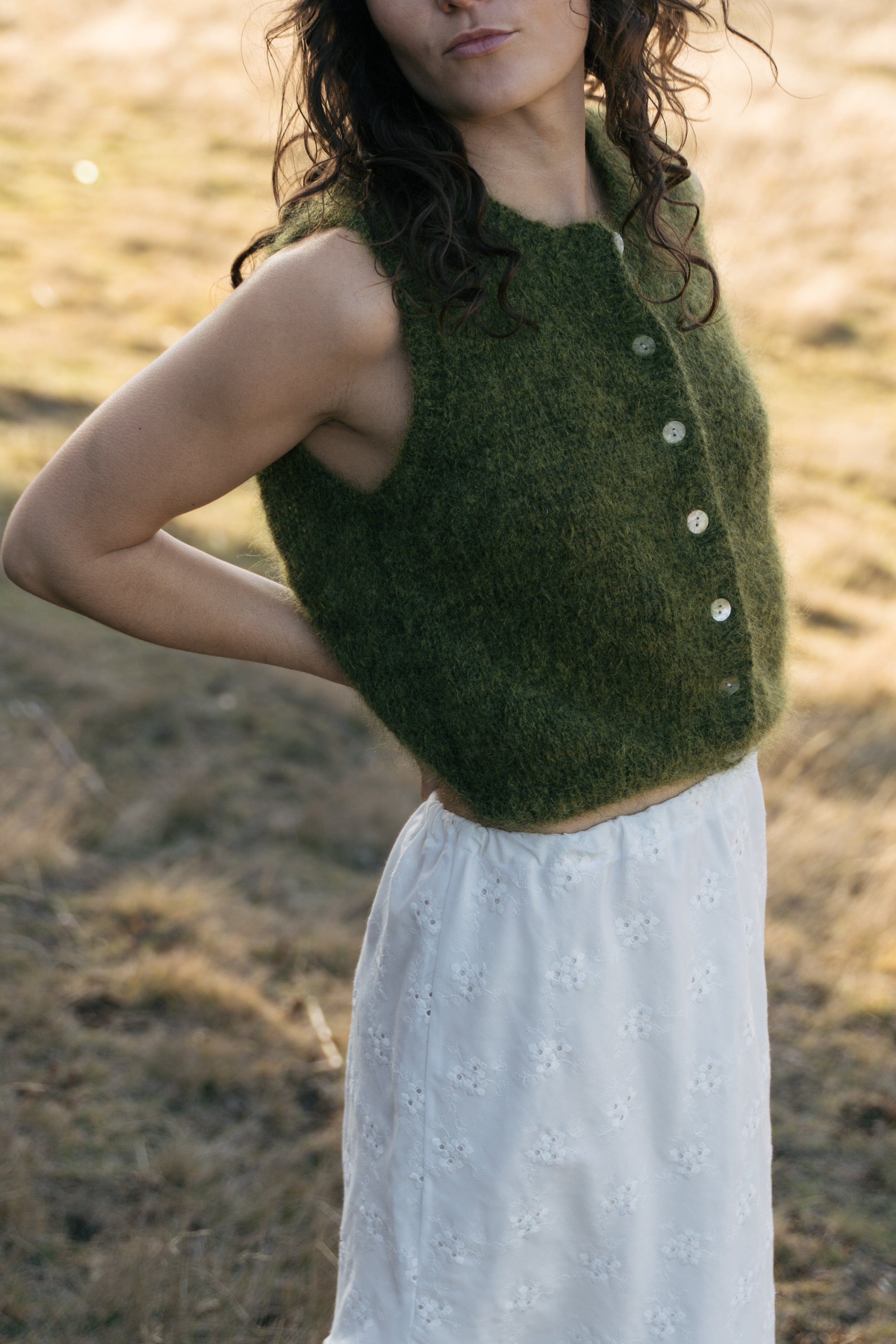 Button up Vest Knitting Pattern mondayjournal