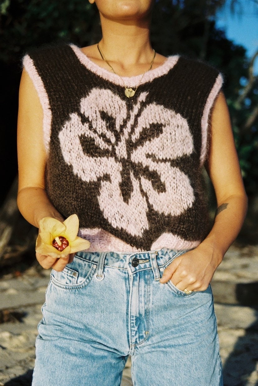 Hibiscus Vest Knitting Pattern Only