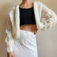 Monday Journal, honey comb cardigan, knitted chunky cardigan, mohair cardigan