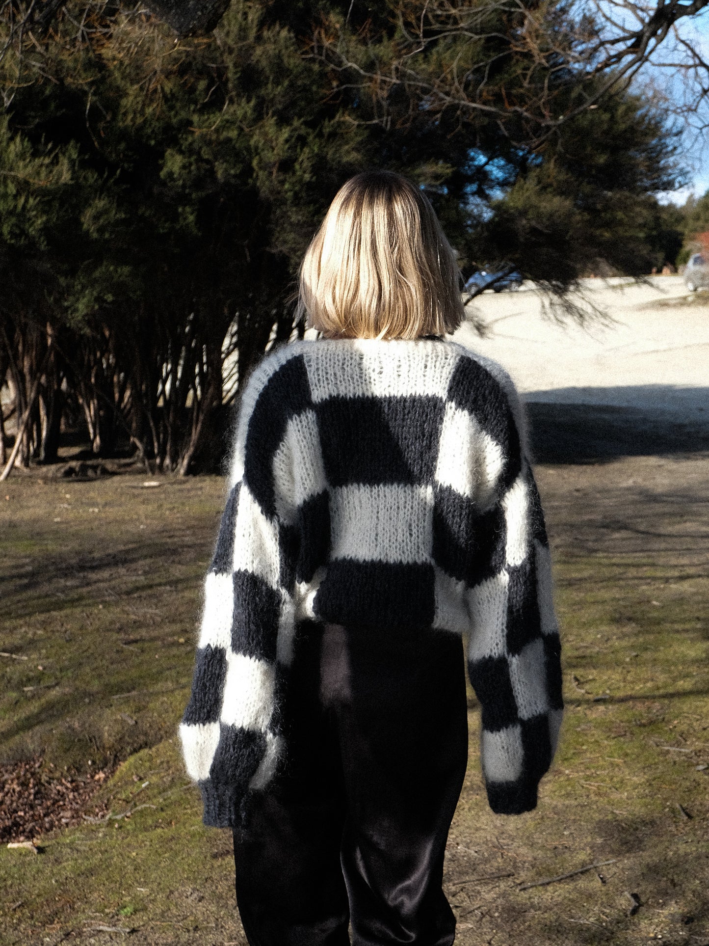 Checkered Sweater Knitting Pattern